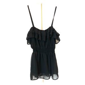 Black light ruffle top